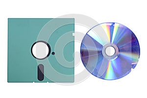 Close up view of floppy disk