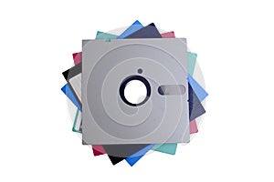 Close up view of floppy disk