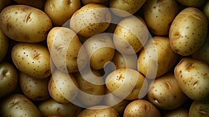 A Cluster of Raw Potatoes.AI generated image