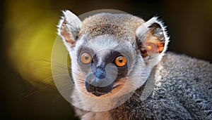 Close up view of a Gray mouse lemur Microcebus murinus