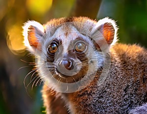 Close up view of a Gray mouse lemur Microcebus murinus