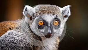 Close up view of a Gray mouse lemur Microcebus murinus