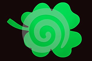 close-up view of green clover symbol photo