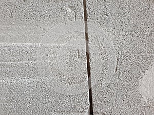 close up view of grey texture of foam block cut