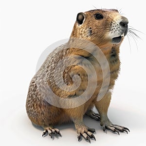 Adorable Prairie Dog Sitting, Posing for Camera photo