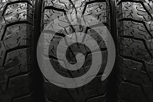 Black Tire Tread Texture Close Up, Concept photo