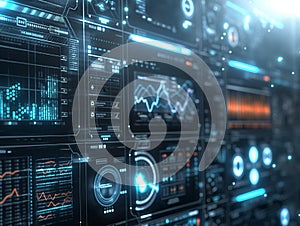 Advanced Futuristic Interface HUD Elements