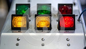 System Status Indicator Lights on Control Panel