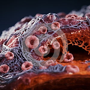 a close up view of the inside of a blood vessel