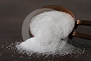 Iodized Salt Spilled from a Teaspoon