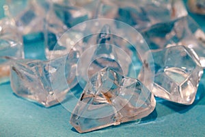 Close up view of irregularly shaped crystals