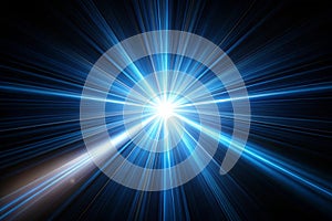 Close-up of light beam isolated on black background