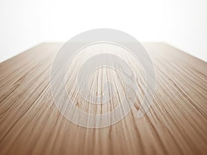 Light wooden surface under soft light