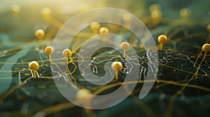 The map with location pins.AI generated image