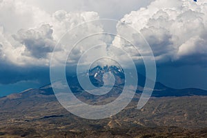 A close up view of Mount Ararat