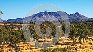 Close up view of mount sonder in the west macdonnell ranges near alice springs