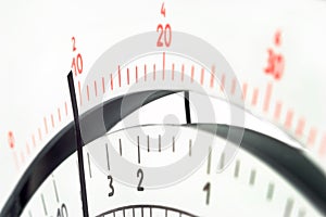 Analog measure tool multimeter scale with pointer