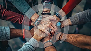 Hands in Unity Gesture.AI generated image