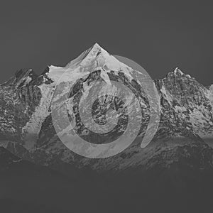 A Close up view of Nanda Devi peak