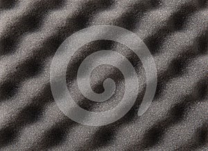 Close up view of noise canceling acoustic foam background. photo