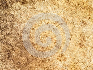 Close-up view of an old antique drumhead surface. Natural leather texture background from musical instrument. photo