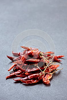 close up view of pile of red chili peppers