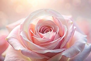 Close-up view of pink rose petal photo