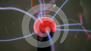 Close up view of plasma ball