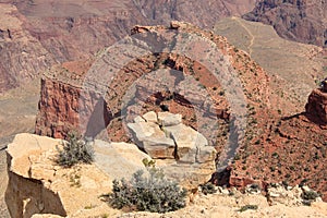 Close up of view point in South Rim, Grand Canyon National Park, USA