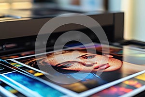 A close-up view of a printer on a table