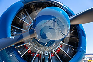 Airplane Engine Close Up