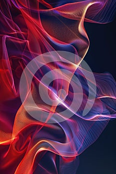 Close-up view of red and blue woven fabric pattern