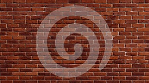 Red brick wall texture in sunlit environment. AI image