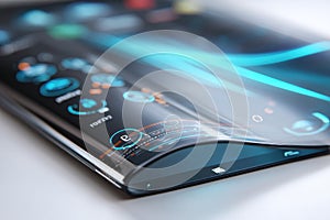 Flexible OLED Screen Showcases Sleek User Interface Design With Dynamic Bending Capability