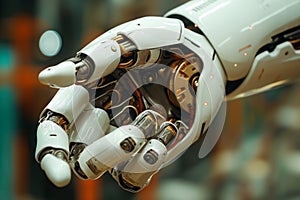 Close-Up View of a Robotic Hand Displaying Advanced Technology and Engineering