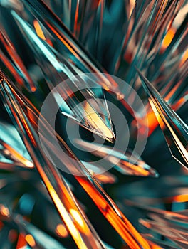 Close-up view of shiny objects