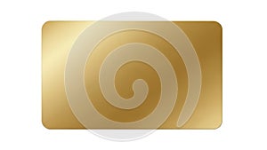 A close-up view of a shiny, reflective, rectangular, gold-colored object