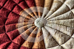 Vibrant textured quilt pattern, generative AI