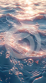 Close Up of Water With Bubbles