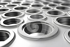 Abstract Metallic Geometry: Circular Pattern for Modern Design Generative AI photo