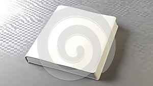 Close Up of a Small Off White Rectangular Object on Gray