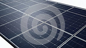 Close-Up View of a Solar Panel with Morning Dew