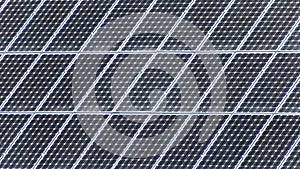 Close up view of solar panels cells, photovoltaic, alternative electricity source - concept of sustainable resources