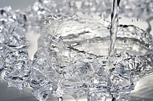 Close up view of some ice pieces