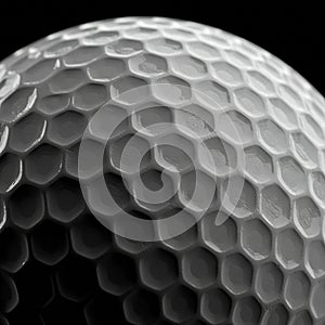A close-up view of a spherical surface covered in a pattern of hexagonal cells,