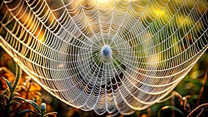 The Intricate Beauty of a Spider Web A Symphony of Lines and Structure Generative AI Algorithmically generated