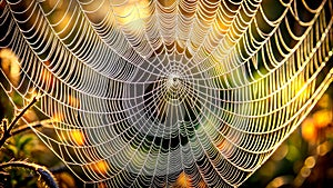 Spider Web Symphony A Symphony of Lines and Structure in Natures Design Generative AI Algorithmically generated