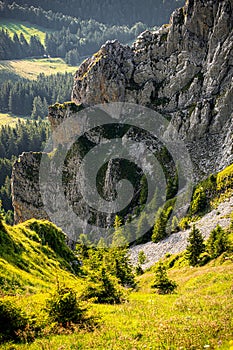 Close up view of swiss mountain, Alps Switzerland