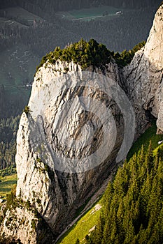 Close up view of swiss mountain, Alps Switzerland