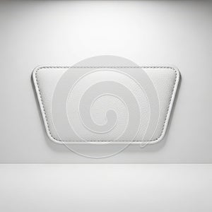 A close-up view of a textured, rectangular, white object with a rough surface